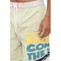 Sorturi de baie DSQUARED2 pentru Barbati - Sorturi de baie DSQUARED2 Printed Sun Swim Shorts Green Barbati (BM 18263110) - B-mall.ro