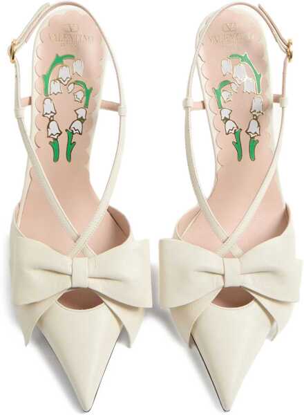 Pantofi cu toc Valentino Garavani Slingback Pumps IVORY Femei (BM 18263188) 4