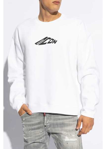 Bluze de trening DSQUARED2 Logoed Sweatshirt WHITE Barbati (BM 18263260) 3