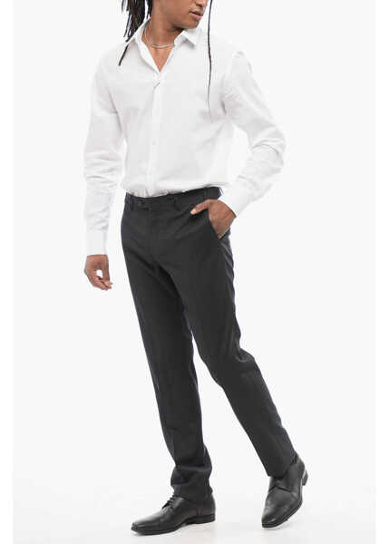 Pantaloni eleganti CORNELIANI Solid Color Virgin Wool Pants Midnight Blue Barbati (BM 18263383) 4