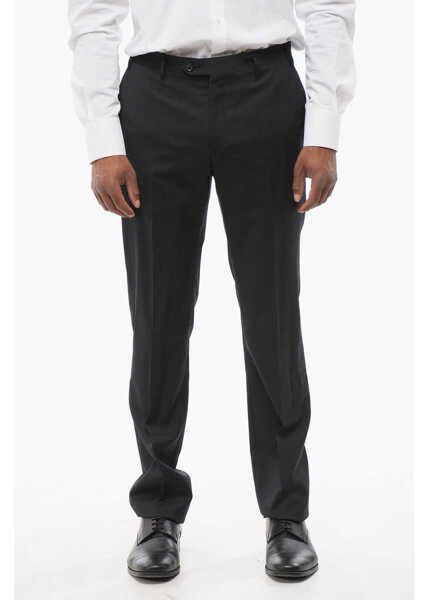 Pantaloni eleganti CORNELIANI Solid Color Virgin Wool Pants Midnight Blue Barbati (BM 18263383) 1