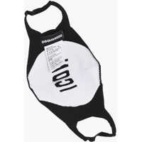 Genti de voiaj pentru Barbati - Accesorii de voiaj DSQUARED2 Icon Solid Color Face Mask With Contrasting Detail Black Barbati (BM 18263386) - B-mall.ro