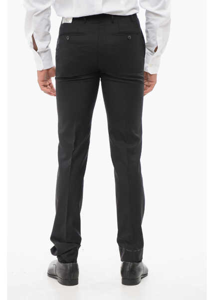 Pantaloni eleganti CORNELIANI Virgin Wool Leader Pants With Flush Pockets Black Barbati (BM 18263416) 2