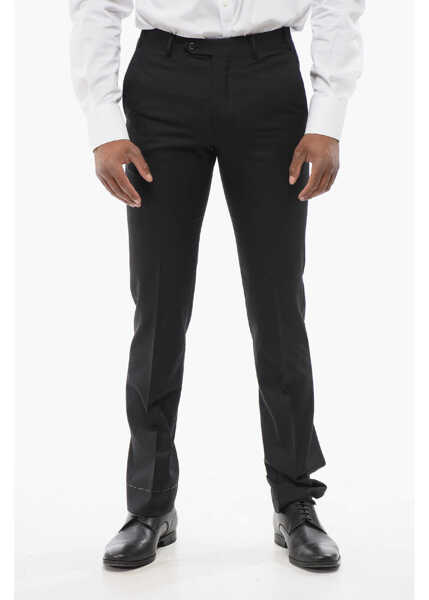 Pantaloni eleganti CORNELIANI Virgin Wool Leader Pants With Flush Pockets Black Barbati (BM 18263416) 1