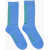 DSQUARED2 Ribbed Cotton Blend Mid Crew Socks Blue