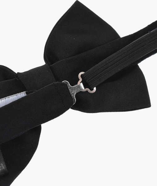 Papioane DSQUARED2 Solid Color Silk Bow Tie Black Barbati (BM 18263452) 2