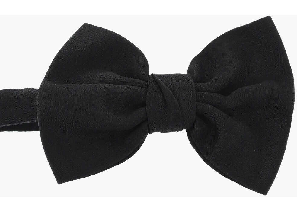 Papioane DSQUARED2 Solid Color Silk Bow Tie Black Barbati (BM 18263452) 1
