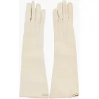 Manusi Solid Color Leather Opera Gloves Femei