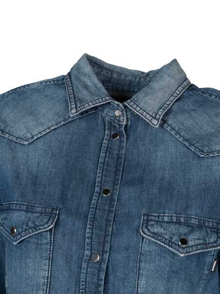 Tricouri Diesel De Pratt 00SKAA Niebieski Femei (BM 18263608) 3