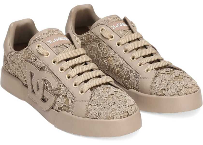 Sneakers Dolce & Gabbana Sneaker With Embroidery BEIGE Femei (BM 18263665) 2