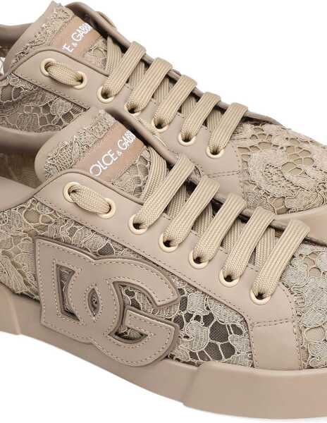Sneakers Dolce & Gabbana Sneaker With Embroidery BEIGE Femei (BM 18263665) 4