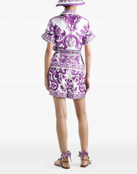 Camasi Dolce & Gabbana Maiolica Shirt WHITE Femei (BM 18263734) 3