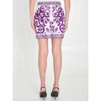 Pantaloni scurti Dama - Pantaloni scurti Dolce & Gabbana Maiolica Shorts WHITE Femei (BM 18263740) - B-mall.ro