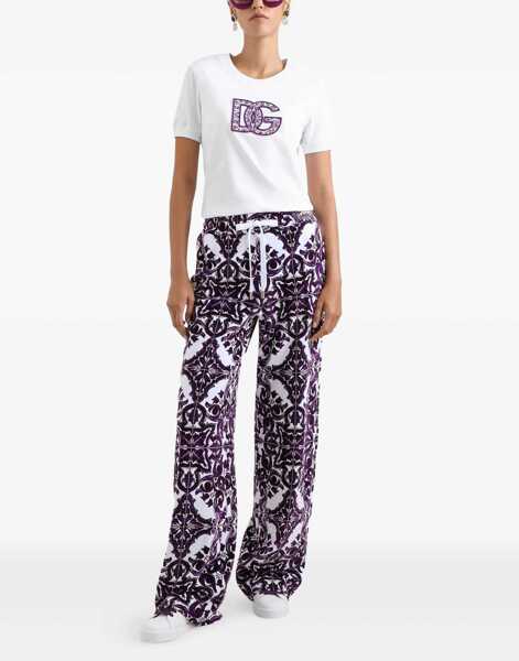 Tricouri Dolce & Gabbana Maiolica T-Shirt WHITE Femei (BM 18263743) 2