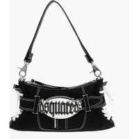 Genti de umar Canvas Hobo Bag With Logoed Buckle Femei