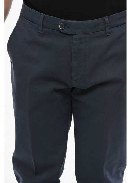 Pantaloni casual CORNELIANI Textured Cotton Chinos Pants Blue Barbati (BM 18263791) 3