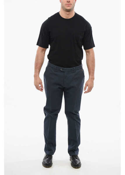 Pantaloni casual CORNELIANI Textured Cotton Chinos Pants Blue Barbati (BM 18263791) 4