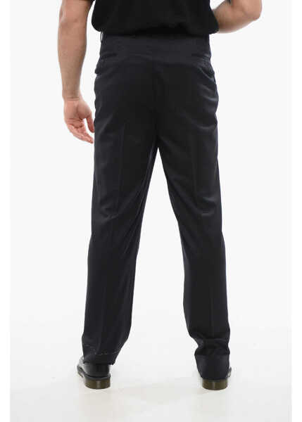 Pantaloni eleganti CORNELIANI Virgin Wool Mantua Pants With Belt Loops Blue Barbati (BM 18263794) 4