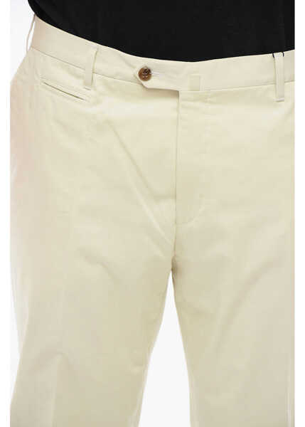 Pantaloni casual CORNELIANI Stretch Cotton Pants With Zipped Pockets White Barbati (BM 18263818) 3