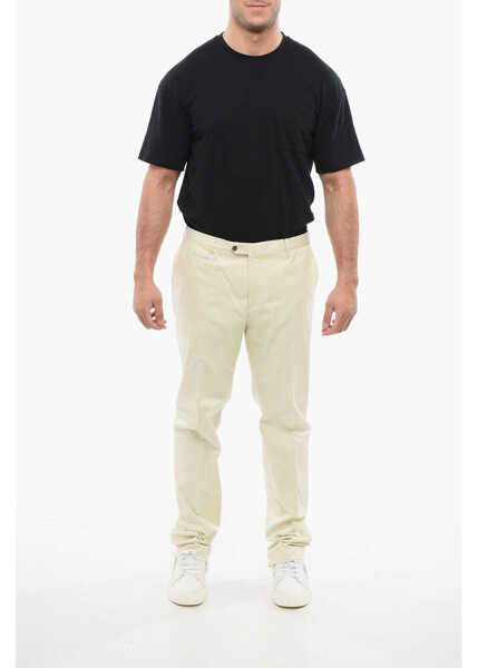 Pantaloni casual CORNELIANI Stretch Cotton Pants With Zipped Pockets White Barbati (BM 18263818) 4