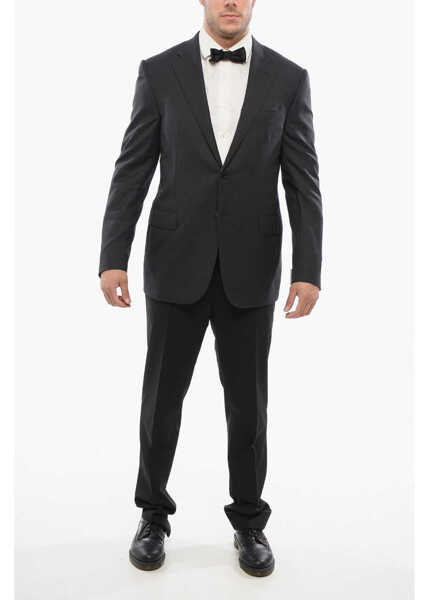 Sacouri CORNELIANI Virgin Wool Academy Blazer With Flap Pockets Black Barbati (BM 18263857) 4