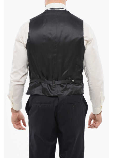 Veste costum CORNELIANI Code Wool 4 Buttons Vest Blue Barbati (BM 18263869) 3