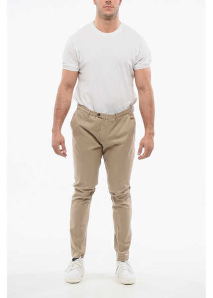 Pantaloni casual CORNELIANI Cotton Blend Pants With Welt Pockets Beige Barbati (BM 18264019) 4