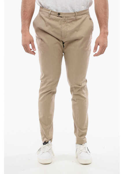 Pantaloni casual CORNELIANI Cotton Blend Pants With Welt Pockets Beige Barbati (BM 18264019) 1