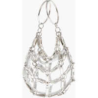 Genti de mana Rhinestoned Net Jewel Clutch Femei