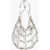 DSQUARED2 Rhinestoned Net Jewel Clutch Silver