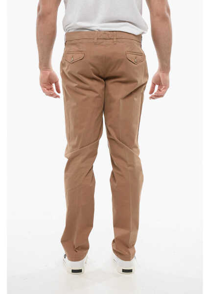 Pantaloni casual CORNELIANI Id Stretch Cotton Chinos Pants With Belt Loops Brown Barbati (BM 18264031) 2
