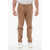 CORNELIANI Id Stretch Cotton Chinos Pants With Belt Loops Brown