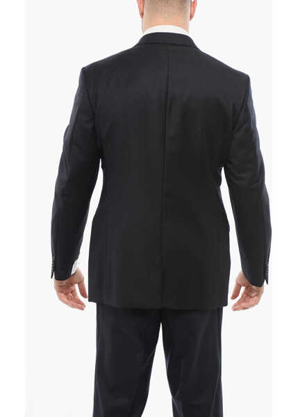 Sacouri CORNELIANI Cc Collection Virgin Wool Blazer With Flap Pockets Black Barbati (BM 18264034) 2