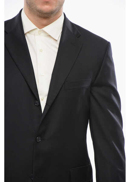 Sacouri CORNELIANI Cc Collection Virgin Wool Blazer With Flap Pockets Black Barbati (BM 18264034) 3