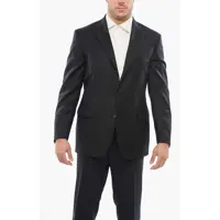 Sacouri Cc Collection Virgin Wool Blazer With Flap Pockets Barbati