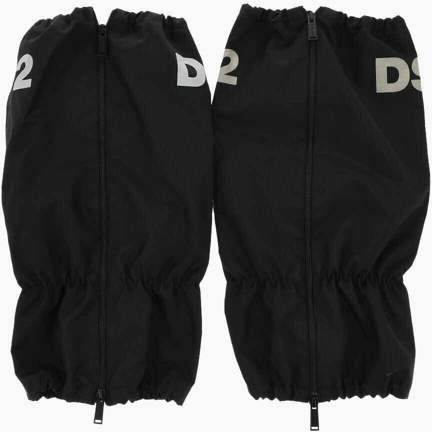 Accesorii de voiaj DSQUARED2 Solid Color Gaiters With Logo Print Black Barbati (BM 18264112) 2