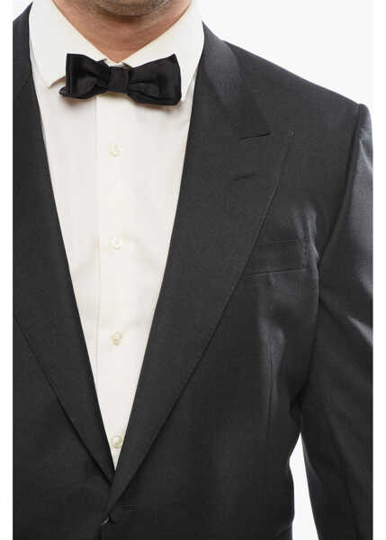 Sacouri CORNELIANI Virgin Wool Peak Lapel Tail-Coat Blazer Black Barbati (BM 18264115) 3