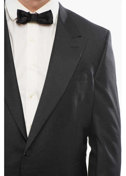 Sacouri CORNELIANI Tailcoat Blazer Mantua Virgin Wool With Peak Lapels Black Barbati (BM 18264127) 3