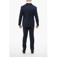 Costume CORNELIANI pentru Barbati - Costume CORNELIANI Code Virgin Wool 3 Piece Suit With Shawl Lapel Blue Barbati (BM 18264145) - B-mall.ro