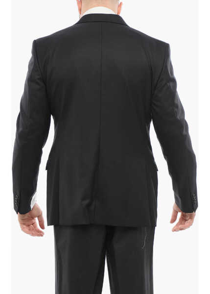 Sacouri CORNELIANI Cc Collection Virgin Wool Blazer With Flap Pockets Black Barbati (BM 18264205) 2