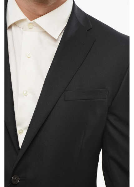 Sacouri CORNELIANI Cc Collection Virgin Wool Blazer With Flap Pockets Black Barbati (BM 18264205) 3