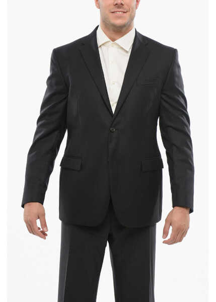 Sacouri CORNELIANI Cc Collection Virgin Wool Blazer With Flap Pockets Black Barbati (BM 18264205) 1