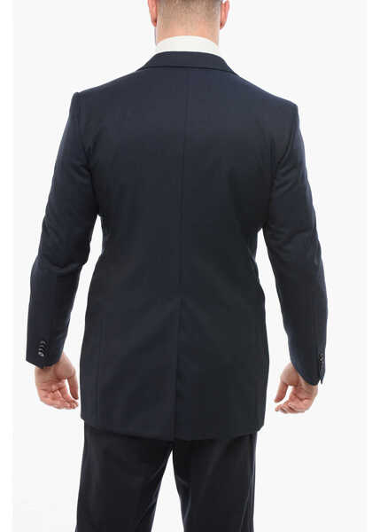 Sacouri CORNELIANI Wool Single Breasted Blazer With Flap Pockets Blue Barbati (BM 18264208) 2