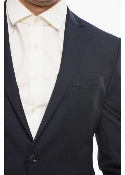 Sacouri CORNELIANI Wool Single Breasted Blazer With Flap Pockets Blue Barbati (BM 18264208) 3