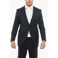 Sacouri Wool Single Breasted Blazer With Flap Pockets Barbati
