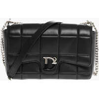 Genti tip postas Quilted Leather Crossbody Bag With Front Logo Femei