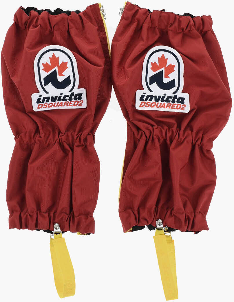 Accesorii de voiaj DSQUARED2 Invicta Solid Color Gaiters With Embroidery Burgundy Barbati (BM 18264247) 1