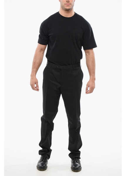 Pantaloni eleganti CORNELIANI Cotton Five Pockets Pants With Zip Black Barbati (BM 18264250) 3