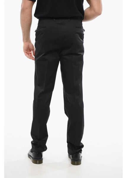 Pantaloni eleganti CORNELIANI Cotton Five Pockets Pants With Zip Black Barbati (BM 18264250) 4