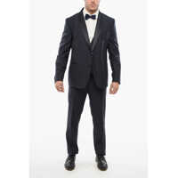 Costume Code Satin Peak Lapel Suit Barbati